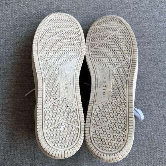 Sandro Magic Leather and Suede Trainers Sneaker Preppy Men's 41 US 8.5 - Picture 9 of 12